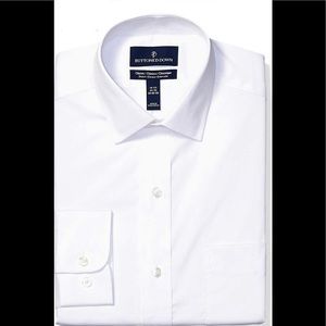 White slim fit button down dress shirt